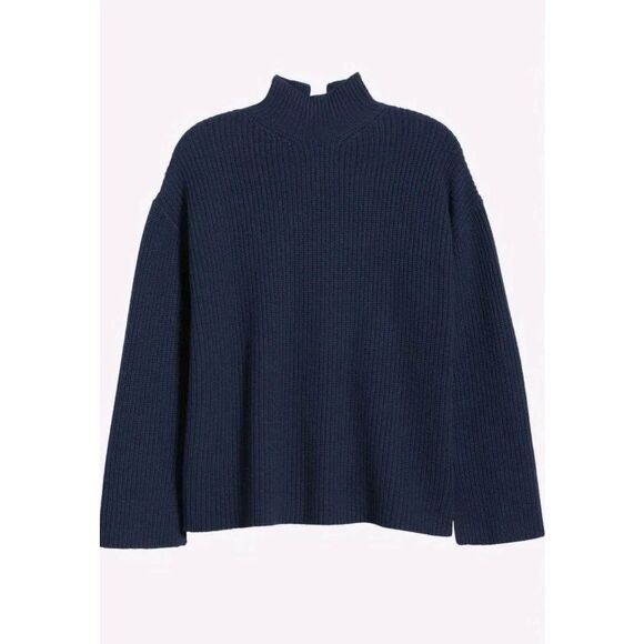 New Rails Sanna Wool Blend Sweater Dark Slate Navy Blue Size Medium - Picture 3 of 7